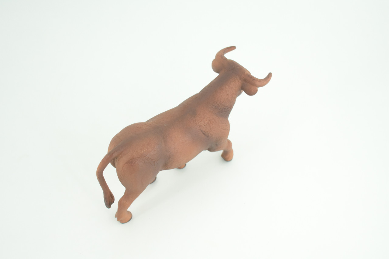 Fighting Bull, Spanish, Museum Quality, Hand Painted, Educational, High Quality Rubber Cow, Realistic, Diorama, Toys, Kids, Gift,    5 1/2 Inches.  CH936 BB206 