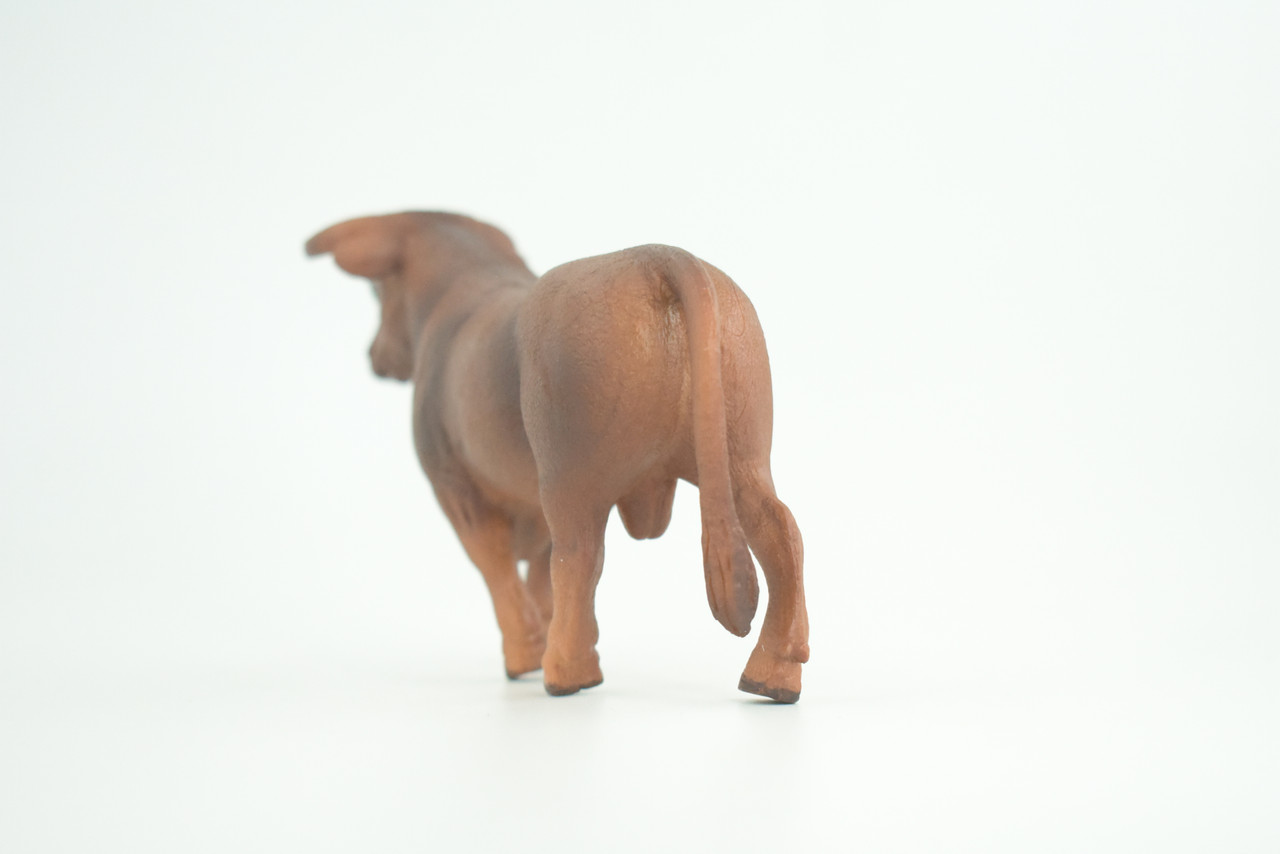 Fighting Bull, Spanish, Museum Quality, Hand Painted, Educational, High Quality Rubber Cow, Realistic, Diorama, Toys, Kids, Gift,    5 1/2 Inches.  CH936 BB206 