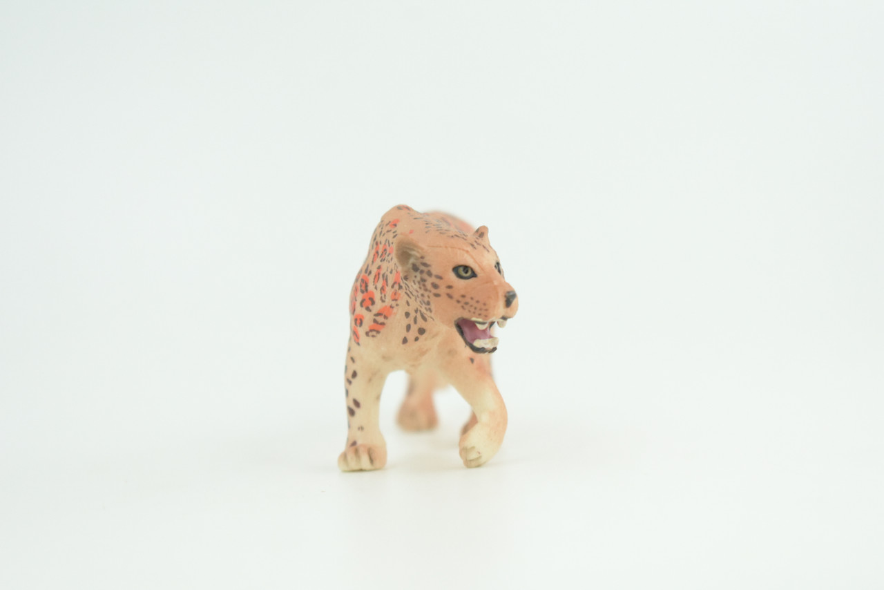 Leopard, Hand Painted, Museum Quality, Rubber Animal, Educational, Realistic, Big Cat Figure, Toy, Kids, Replica, Gift,    4 1/2 Inches.  CH940 BB207 