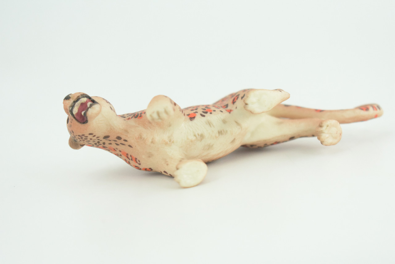 Leopard, Hand Painted, Museum Quality, Rubber Animal, Educational, Realistic, Big Cat Figure, Toy, Kids, Replica, Gift,    4 1/2 Inches.  CH940 BB207 