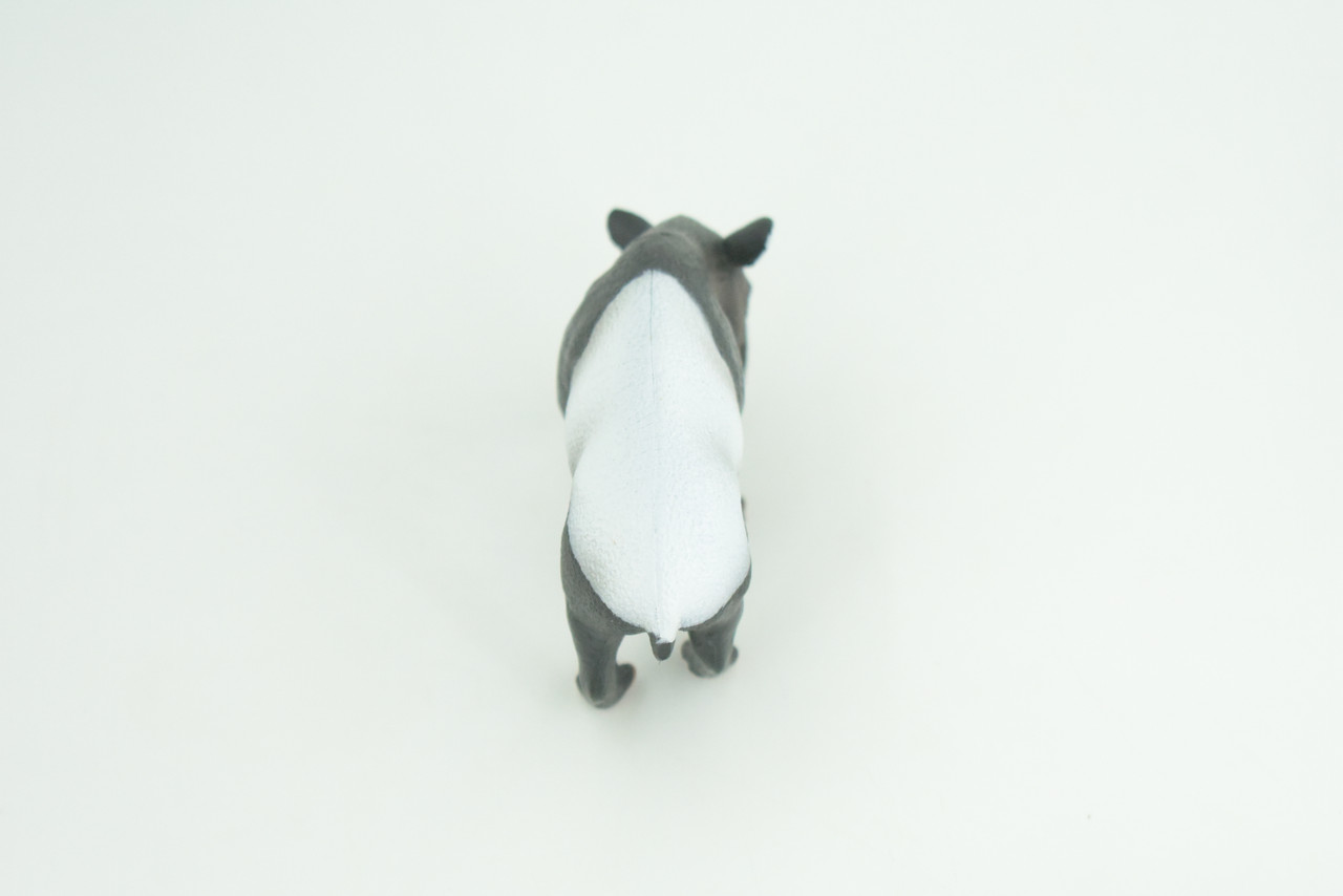 Tapir, Malayan tapir, Hand Painted, Museum Quality, Rubber Animal, Educational, Realistic Figure, Toy, Kids, Replica, Gift,    3 1/2 Inches.  CH941 BB207 
