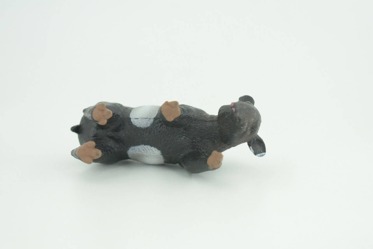 Tapir, Malayan tapir, Hand Painted, Museum Quality, Rubber Animal, Educational, Realistic Figure, Toy, Kids, Replica, Gift,    3 1/2 Inches.  CH941 BB207 