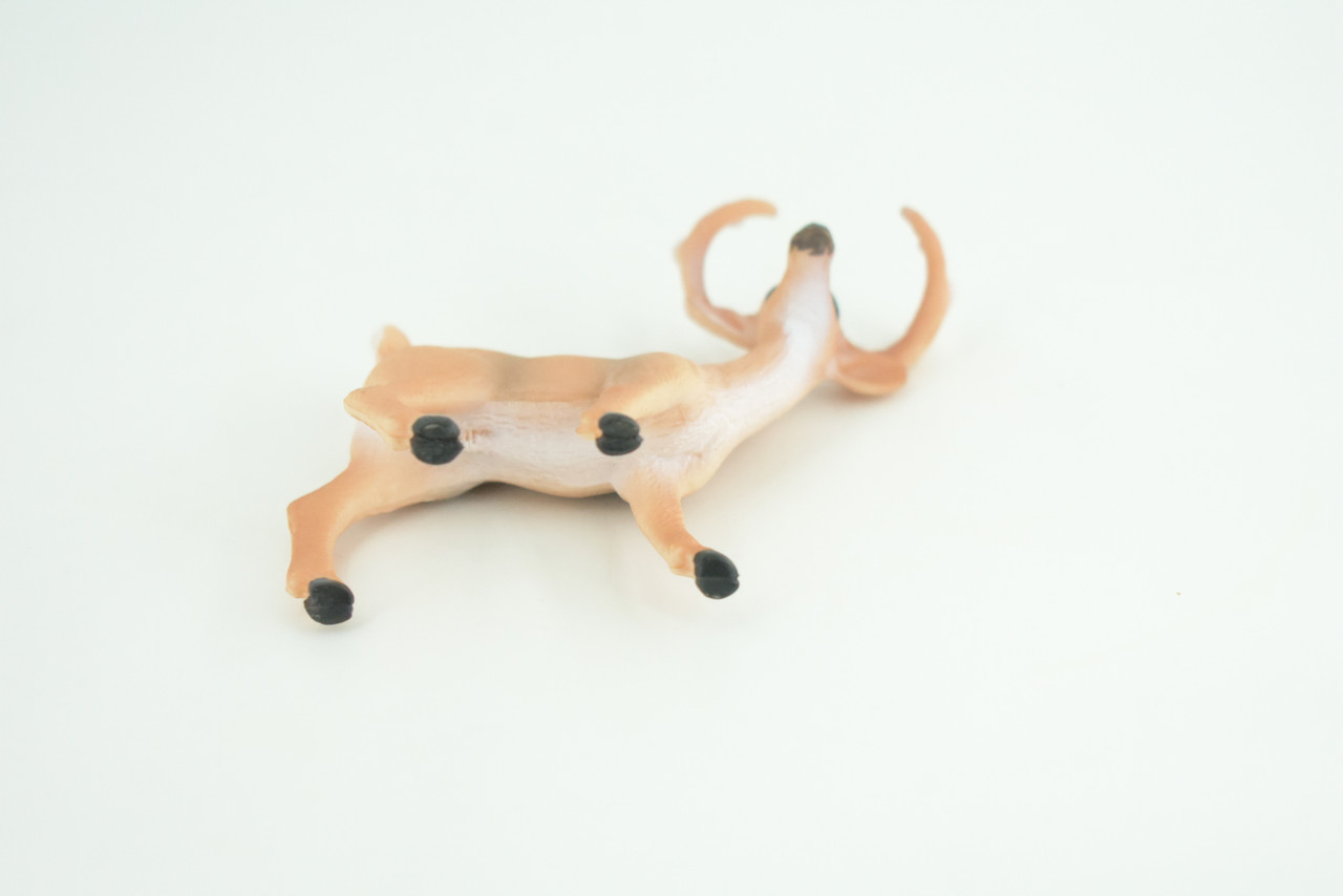 White-tailed Deer, Buck, Male, Museum Quality, Educational, Hand Painted, Rubber Animal, Realistic, Diorama, Toy, Kids, Gift,   4  Inches.  CH943 BB208 