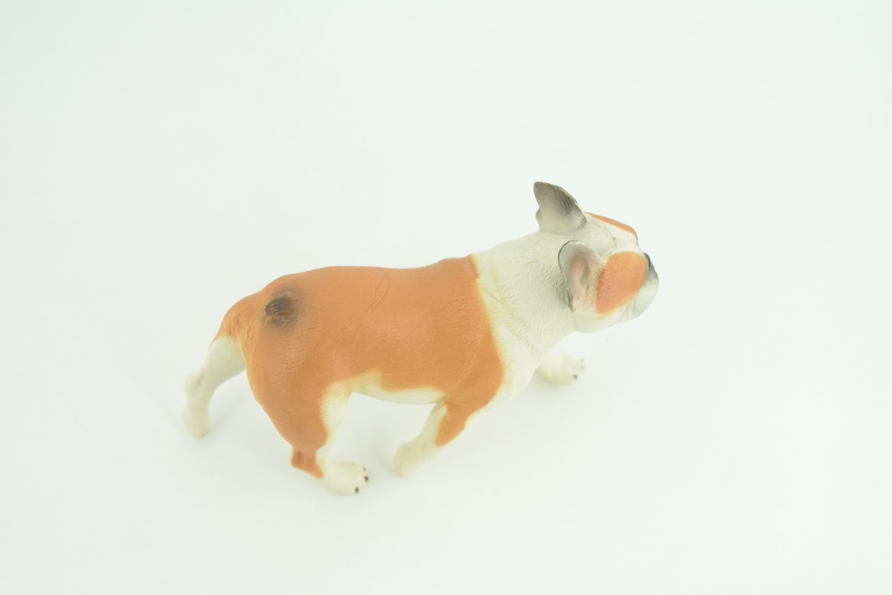 French Bulldog, Bull Dog, Hand Painted, Educational, Museum Quality, Rubber Canine, K9, Realistic, Diorama, Figure, Toys, Kids, Gift,  4 Inches.  CH949 BB208 