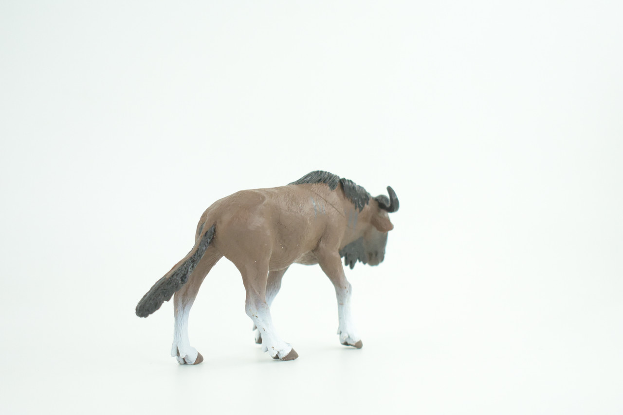 Wildebeest, Museum Quality, Educational, Hand Painted, Rubber Animal, Realistic, Diorama, Very Nice Design, Toys, Kids, Gift,   5 Inches.  CH950 BB209 