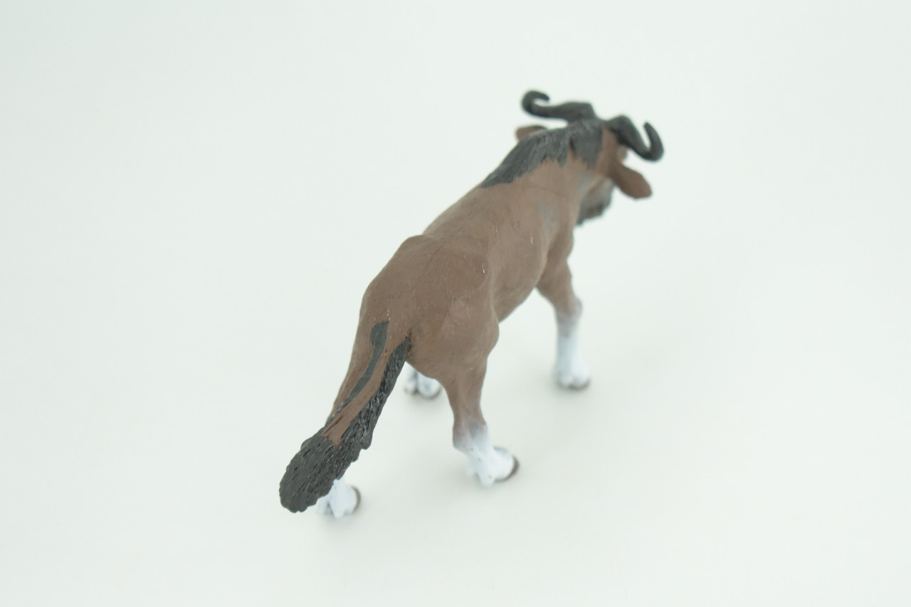 Wildebeest, Museum Quality, Educational, Hand Painted, Rubber Animal, Realistic, Diorama, Very Nice Design, Toys, Kids, Gift,   5 Inches.  CH950 BB209 