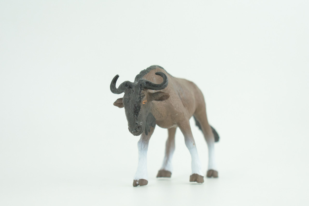 Wildebeest, Museum Quality, Educational, Hand Painted, Rubber Animal, Realistic, Diorama, Very Nice Design, Toys, Kids, Gift,   5 Inches.  CH950 BB209 