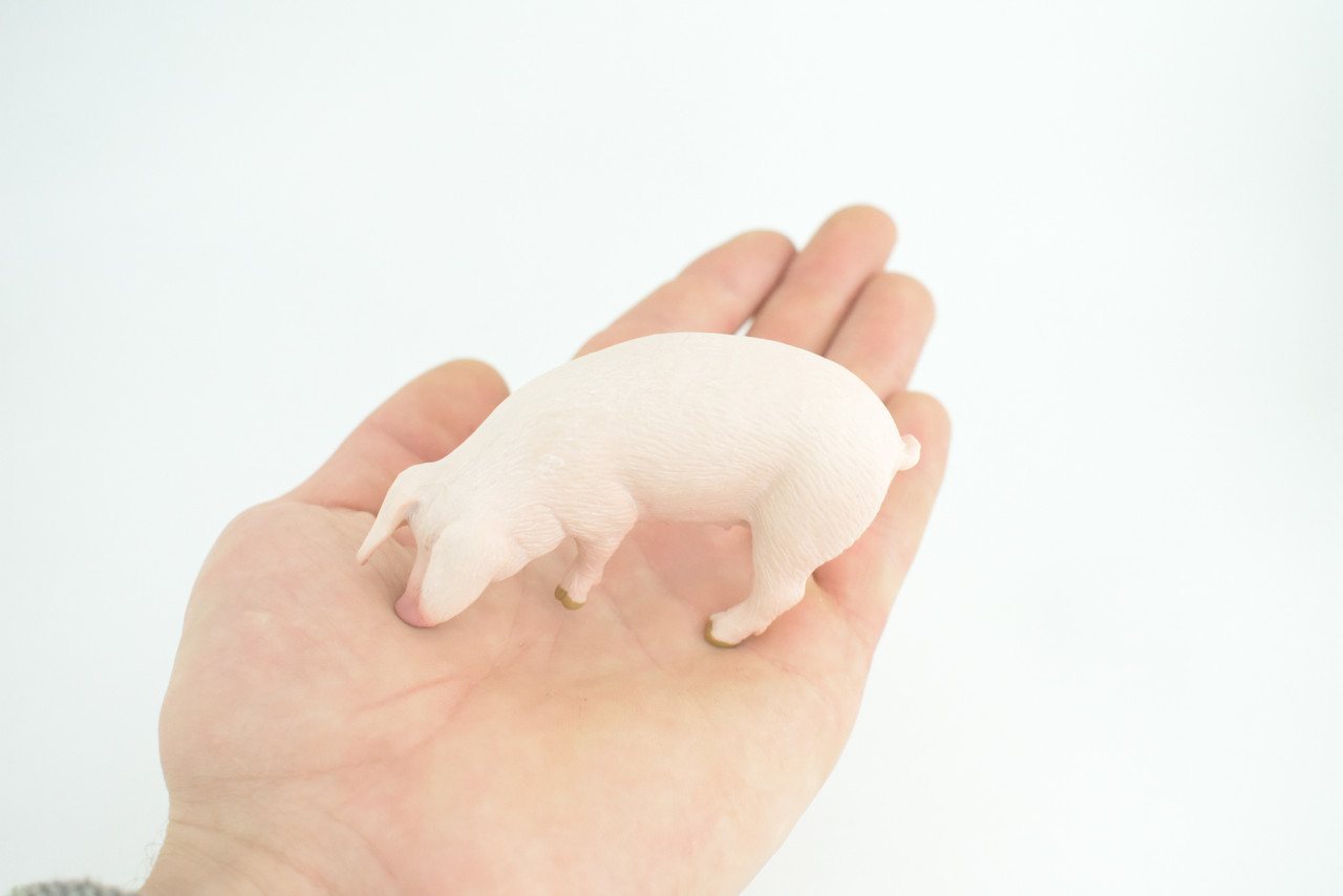 Pig, Sow, Museum Quality, Educational, Hand Painted, Rubber Animal, Female Pig, Realistic, Diorama, Very Nice Design, Toy, Kids, Gift, 3 1/2 Inches. CH954 BB209