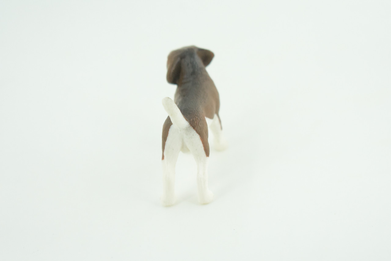 Beagle Dog, Hand Painted, Educational, Museum Quality, Rubber Canine, K9, Realistic, Diorama, Figure, Toys, Kids, Gift,  2 1/2  Inches.  CH958 BB209 