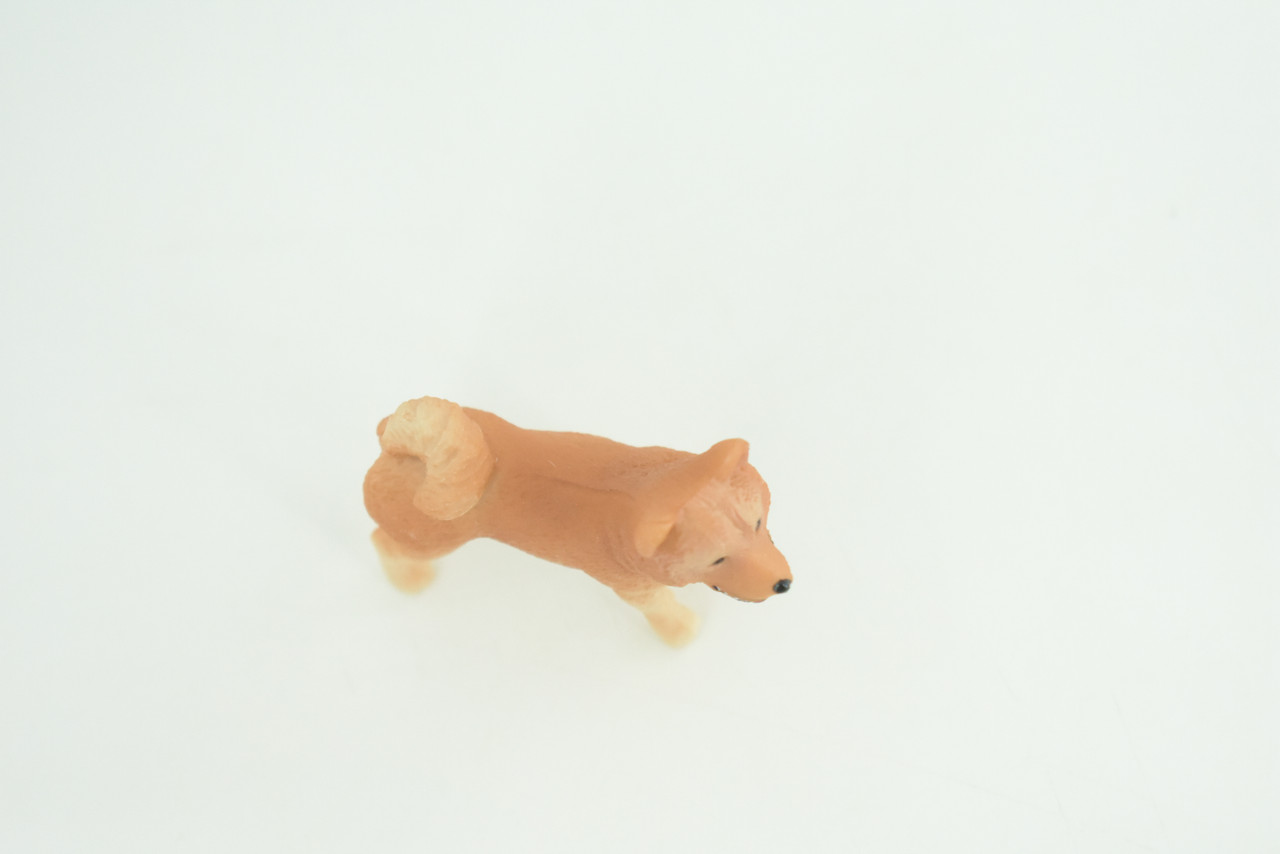 Shiba Inu Dog, Puppy, Museum Quality, Hand Painted, Educational, Very Nice Rubber Canine, Realistic, K9, Diorama, Toys, Kids, Gift,   2 1/4 Inches.  CH959 BB209
