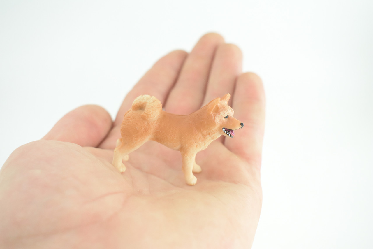 Shiba Inu Dog, Puppy, Museum Quality, Hand Painted, Educational, Very Nice Rubber Canine, Realistic, K9, Diorama, Toys, Kids, Gift, 2 1/4 Inches. CH959 BB209