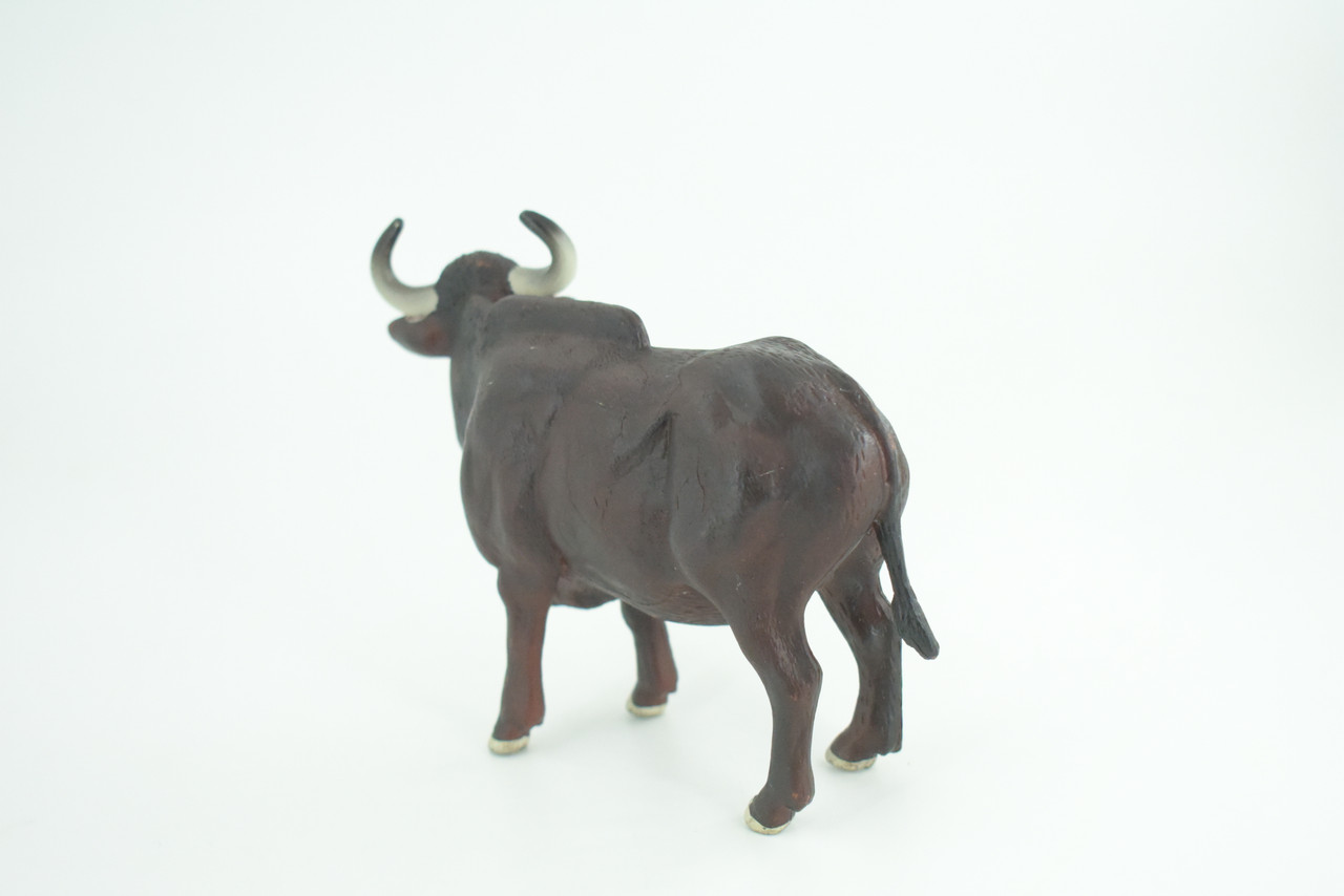Gaur Bull, Brown, Museum Quality, Hand Painted, Educational, High Quality Rubber Cow, Realistic, Very Nice Design, Diorama, Toys, Kids, Gift,    6 Inches.  CH964 BB210 