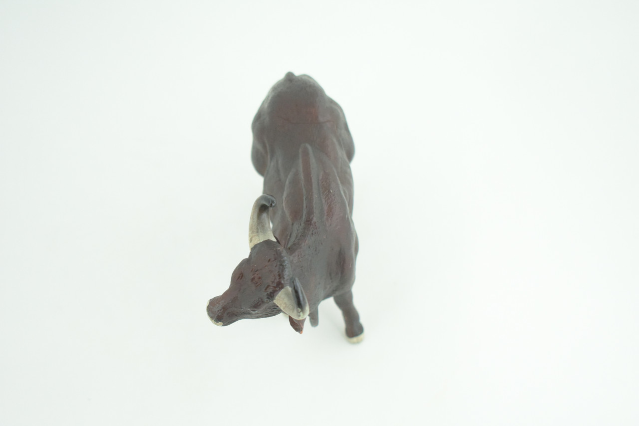 Gaur Bull, Brown, Museum Quality, Hand Painted, Educational, High Quality Rubber Cow, Realistic, Very Nice Design, Diorama, Toys, Kids, Gift,    6 Inches.  CH964 BB210 