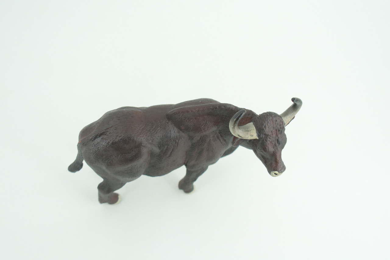 Gaur Bull, Brown, Museum Quality, Hand Painted, Educational, High Quality Rubber Cow, Realistic, Very Nice Design, Diorama, Toys, Kids, Gift,    6 Inches.  CH964 BB210 