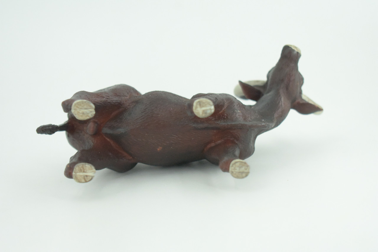 Gaur Bull, Brown, Museum Quality, Hand Painted, Educational, High Quality Rubber Cow, Realistic, Very Nice Design, Diorama, Toys, Kids, Gift,    6 Inches.  CH964 BB210 