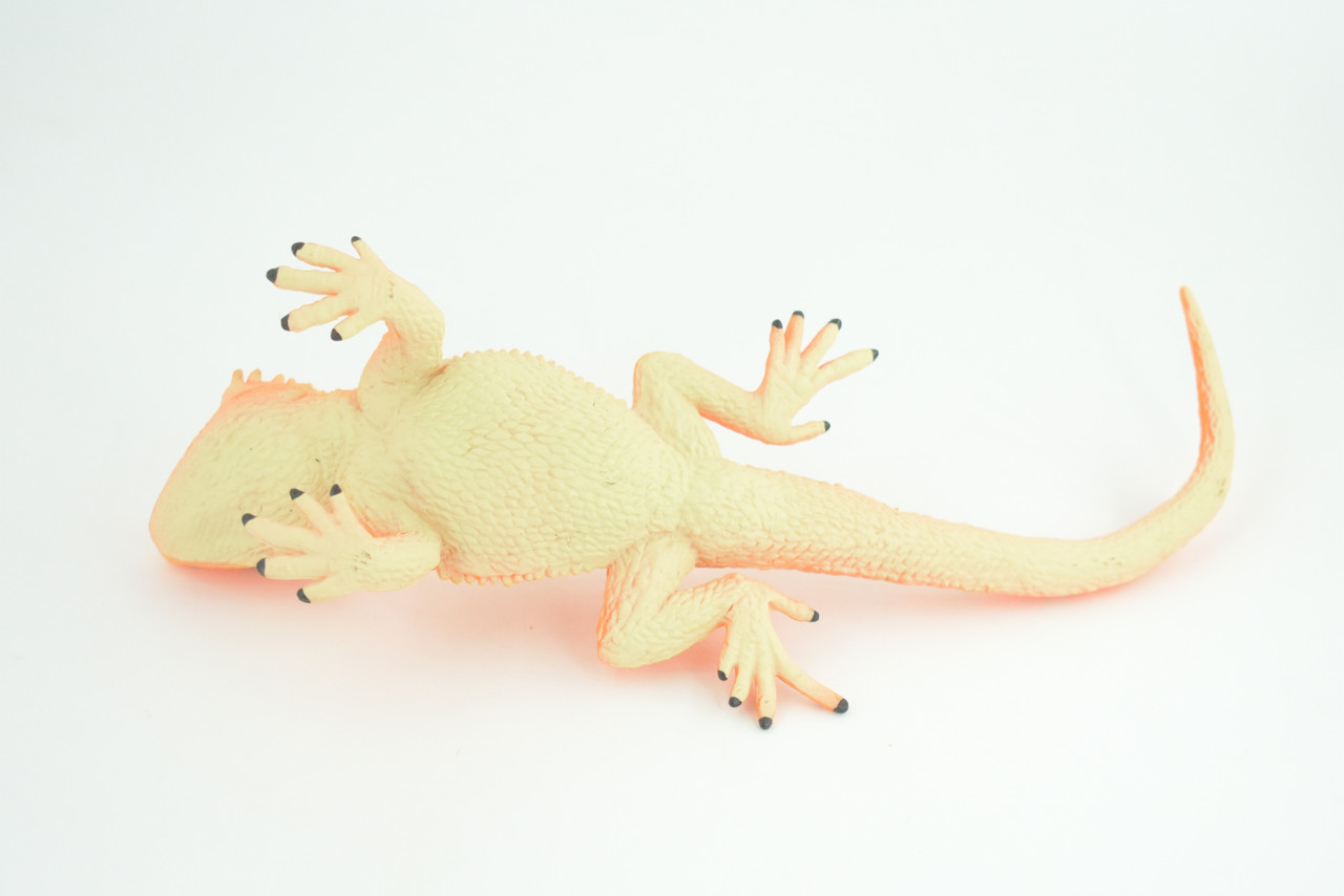 Rock Agama Lizard, (Agama lionotus) Hand Painted, Museum Quality, Solid Rubber Reptile, Educational, Realistic, Figure, Toy, Kids, Gift,  9 Inches.  CH966 BB210