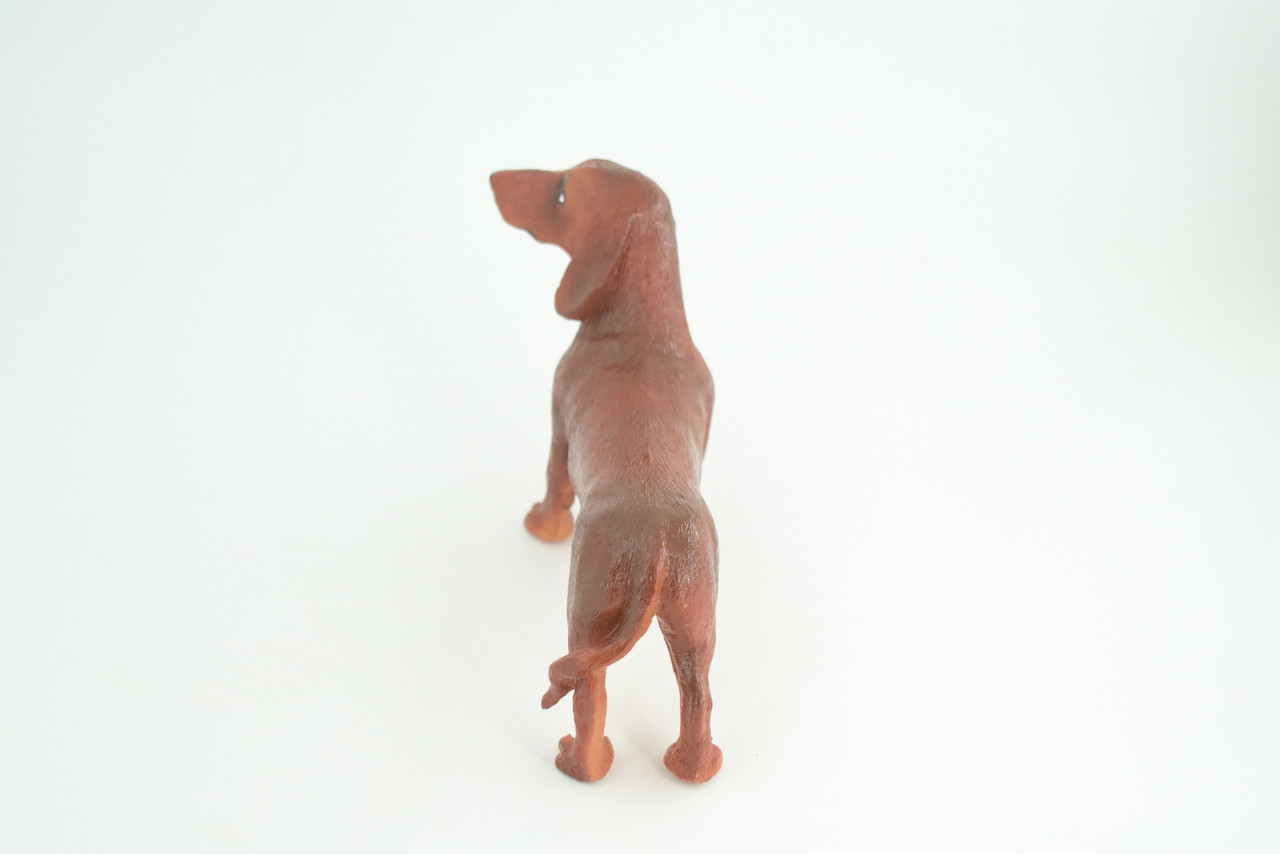 Dachshund Dog, Brown, Hand Painted, Educational, Museum Quality, Rubber Canine, K9, Realistic, Diorama, Figure, Toys, Kids, Gift,  6 Inches.  CH979 BB213 