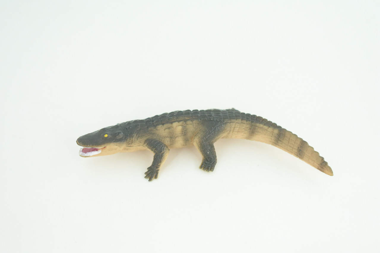 Alligator Life Cycle, 4 Piece Set, Hand Painted, Educational, High Quality Rubber Reptile, Realistic, Diorama, Figure, Toys, Kids, Gift,  4  Inches.   CH988 BB214