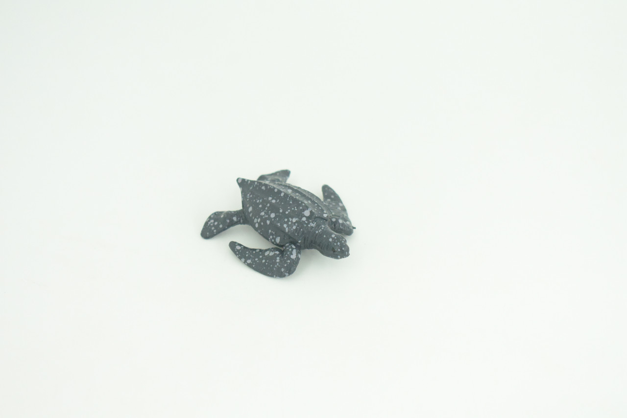 Leatherback Turtle Life Cycle, 4 Piece Set, Hand Painted, Educational, High Quality Rubber Reptile, Sea Turtle, Diorama, Figure, Toys, Kids, Gift,  3  Inches.   CH993 BB215 