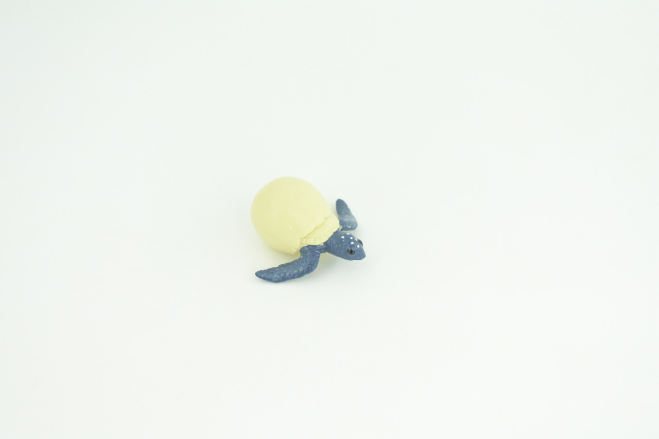 Leatherback Turtle Life Cycle, 4 Piece Set, Hand Painted, Educational, High Quality Rubber Reptile, Sea Turtle, Diorama, Figure, Toys, Kids, Gift,  3  Inches.   CH993 BB215 