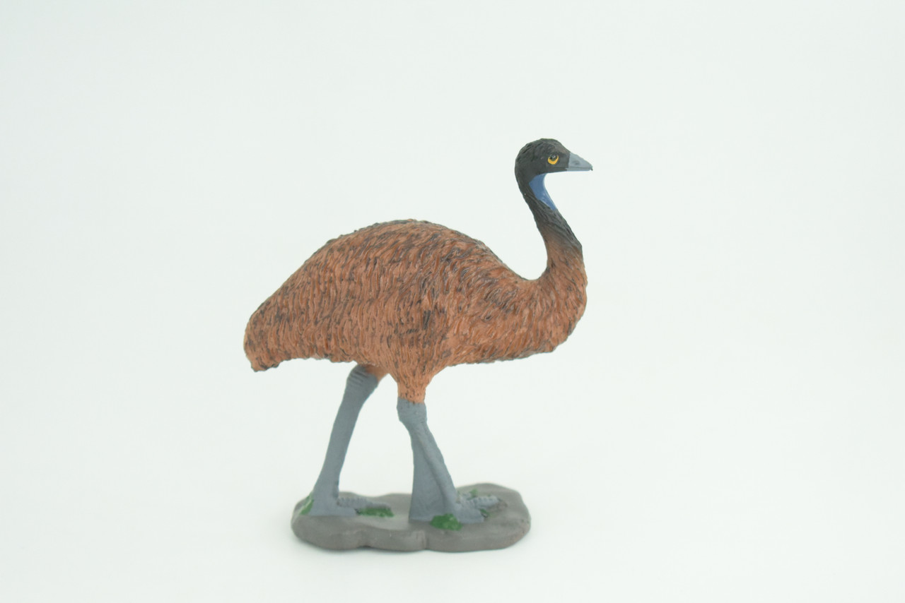 Emu Life Cycle, 4 Piece Set, Hand Painted, Educational, High Quality Rubber Bird, Realistic, Diorama, Figure, Toys, Kids, Gift,  3 1/2  Inches.   CH996 BB215