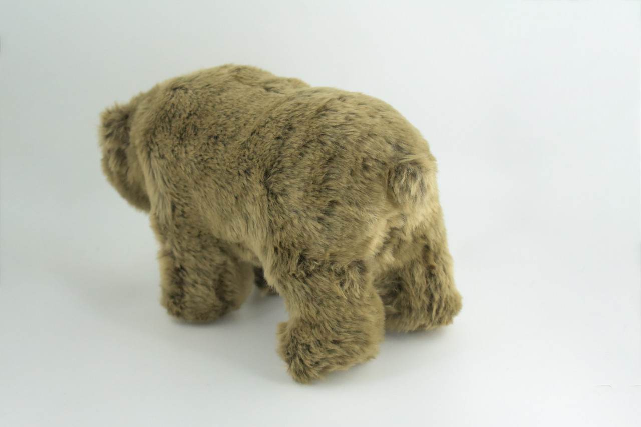 Grizzly Bear, Brown Bear, Realistic Stuffed Plush Animal, Realistic Figure, Lifelike Model, Educational, Toy, Kids, Gift,   12 Inches.  CC196 BB2
