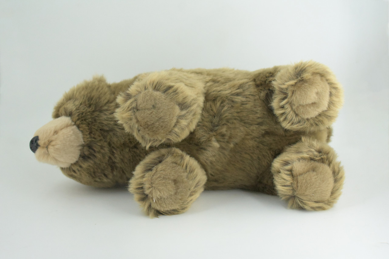 Grizzly Bear, Brown Bear, Realistic Stuffed Plush Animal, Realistic Figure, Lifelike Model, Educational, Toy, Kids, Gift,   12 Inches.  CC196 BB2