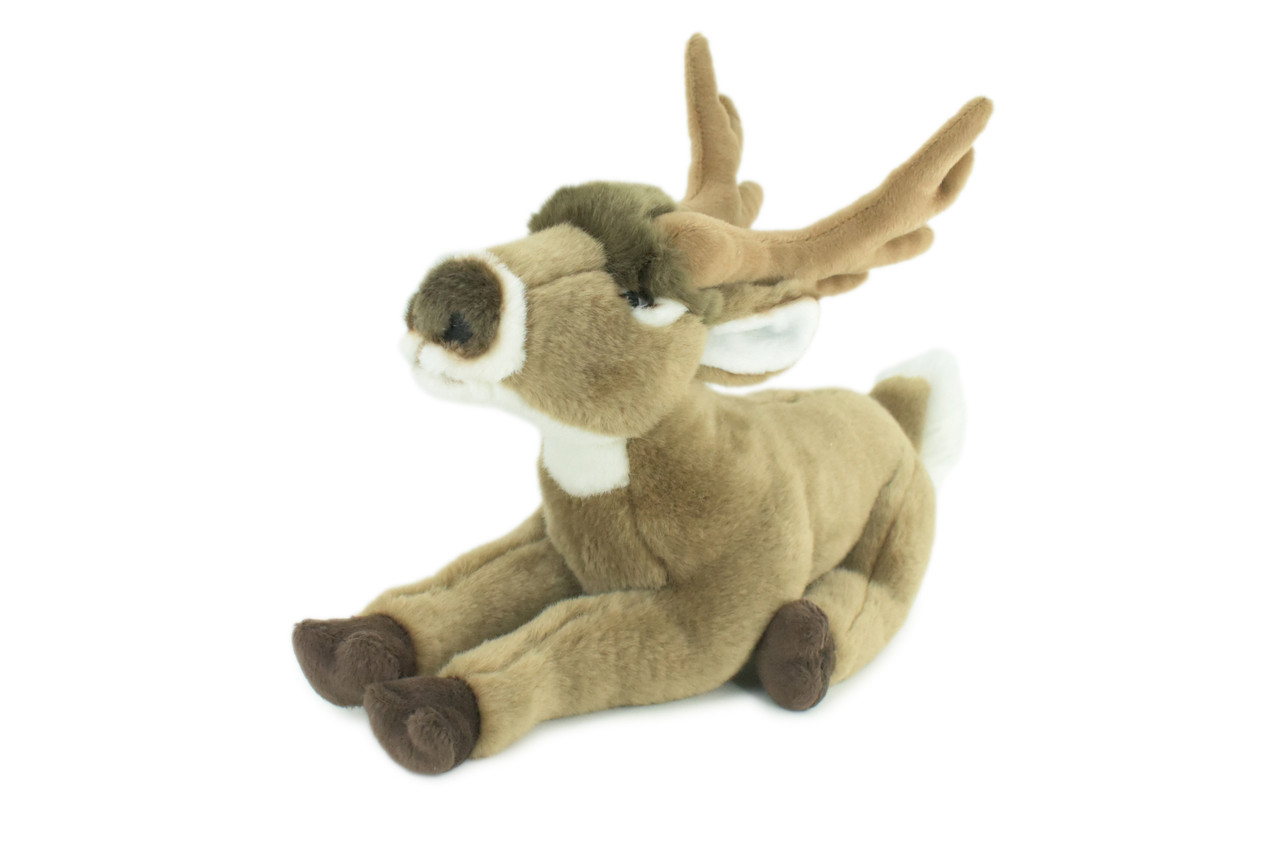 Whitetail Deer Plush Toy, Realistic Stuffed Animal , Lifelike, Realistic Figure, Stuffed Deer, Soft, Toy, Educational, Kids, Gift, 14" CC57 BB2