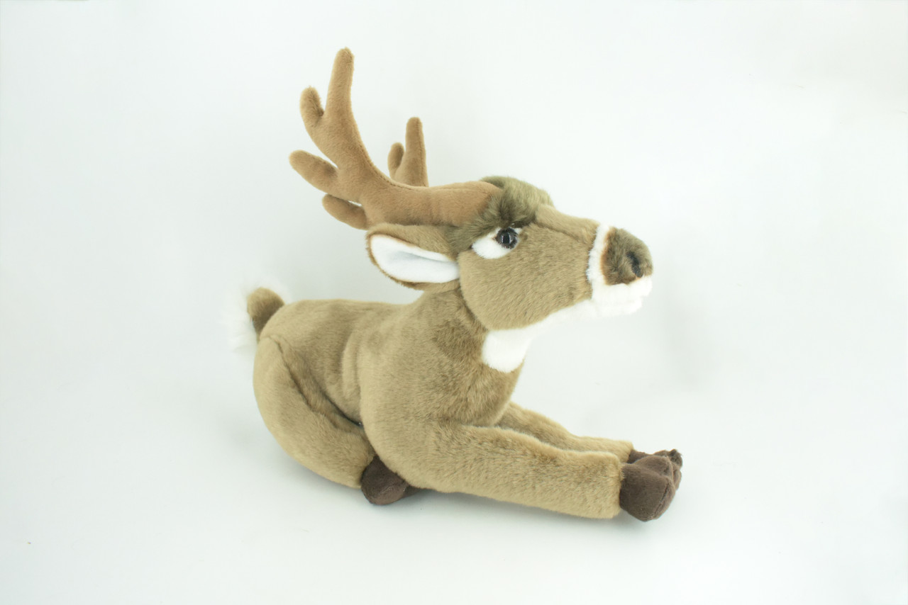 Whitetail Deer Plush Toy, Realistic Stuffed Animal , Lifelike, Realistic Figure, Stuffed Deer, Soft, Toy, Educational, Kids, Gift,     14"    CC57 BB2
