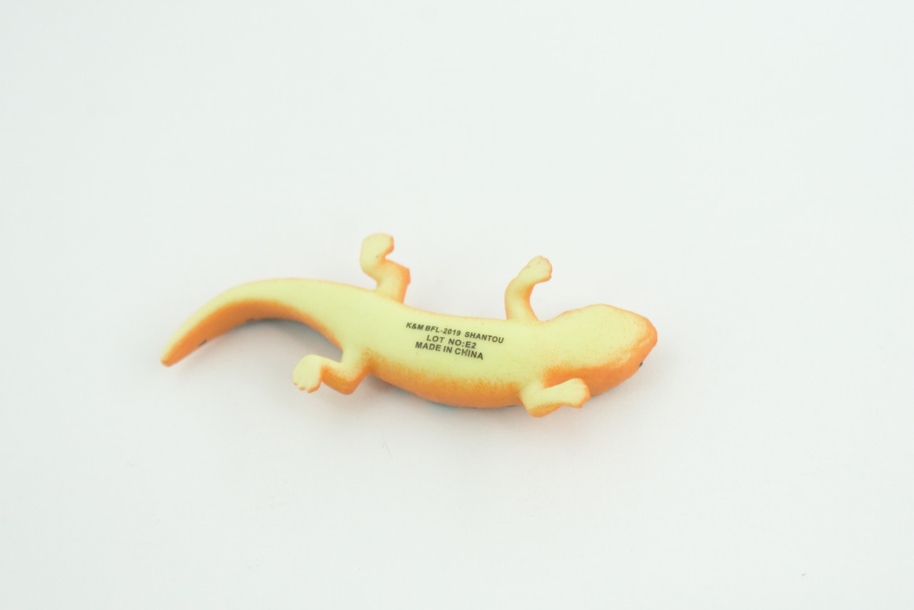 Eastern Orange Newt, Lizard, Rubber Reptile, Hand Painted, Educational, Realistic, Model, Replica, Toys, Kids, Gift,   2 1/2 Inches.    WR38 B197