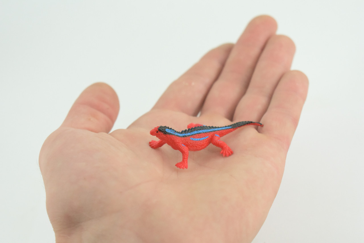 Red Head Agama, Rainbow Lizard, Rubber Reptile, Hand Painted, Educational, Realistic, Model, Replica, Toys, Kids, Gift, 2 1/2 Inches. WR41 B197 