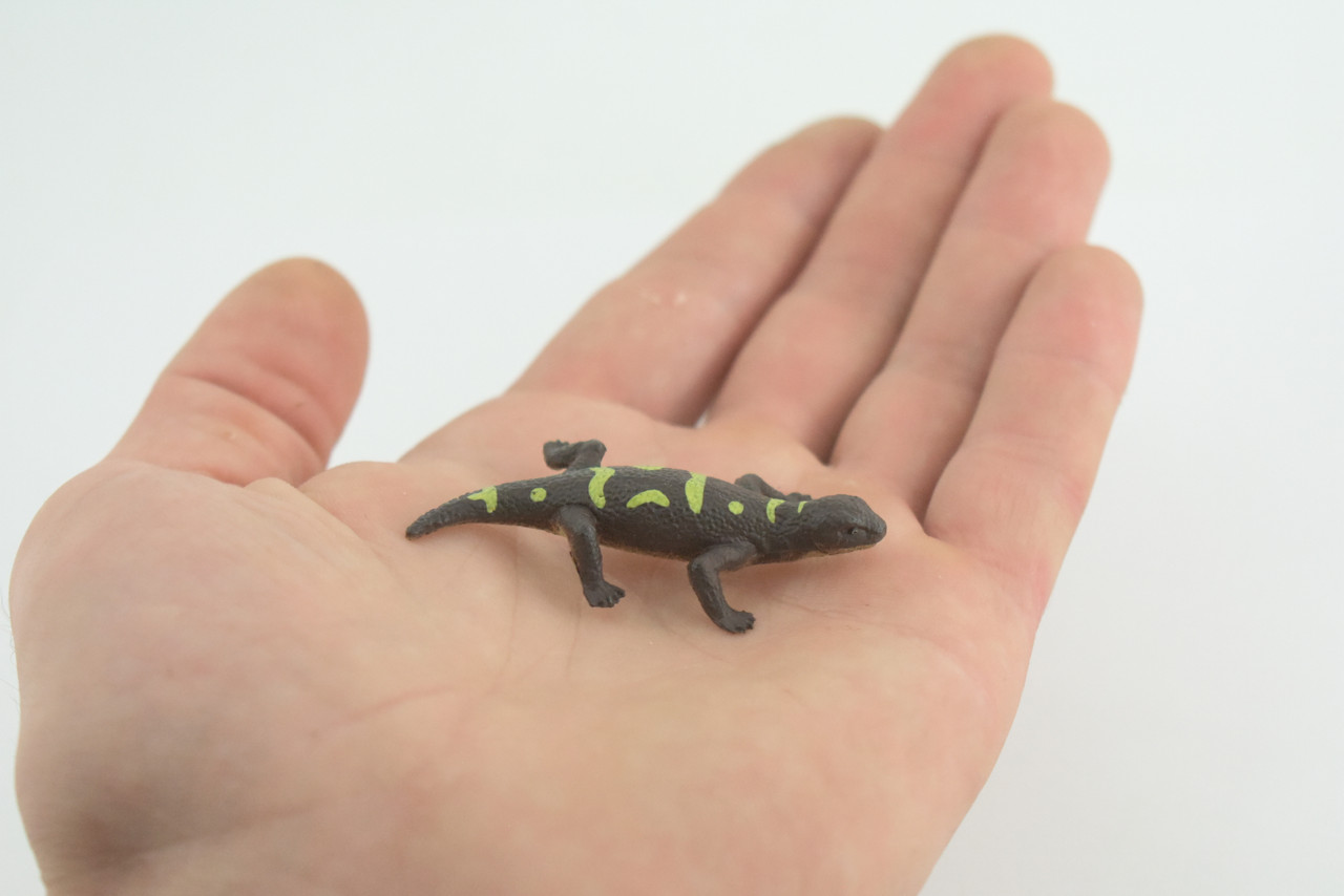 Gila Monster, Desert Lizard, Rubber Reptile, Hand Painted, Educational, Realistic, Model, Toys, Kids, Gift, 2 1/2 Inches. WR42 B197 