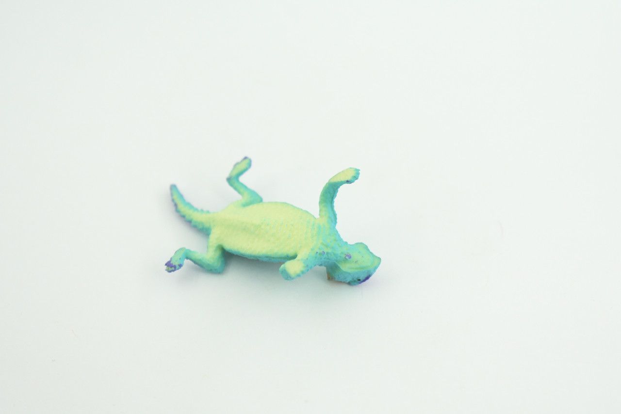 Blue Horned Lizard, Horney Toad, Rubber Reptile, Hand Painted, Educational, Realistic, Model, Replica, Toys, Kids, Gift,   2 Inches.    WR44 B197