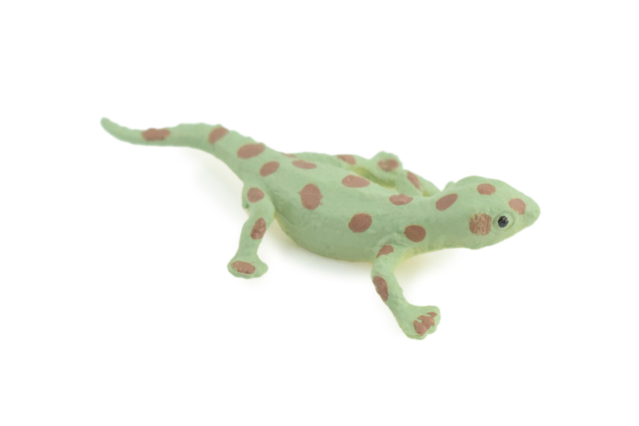 Spotted Gecko, Lizard, Rubber Reptile, Hand Painted, Educational, Realistic, Model, Toys, Kids, Gift, 2 1/2 Inches. WR46 B197