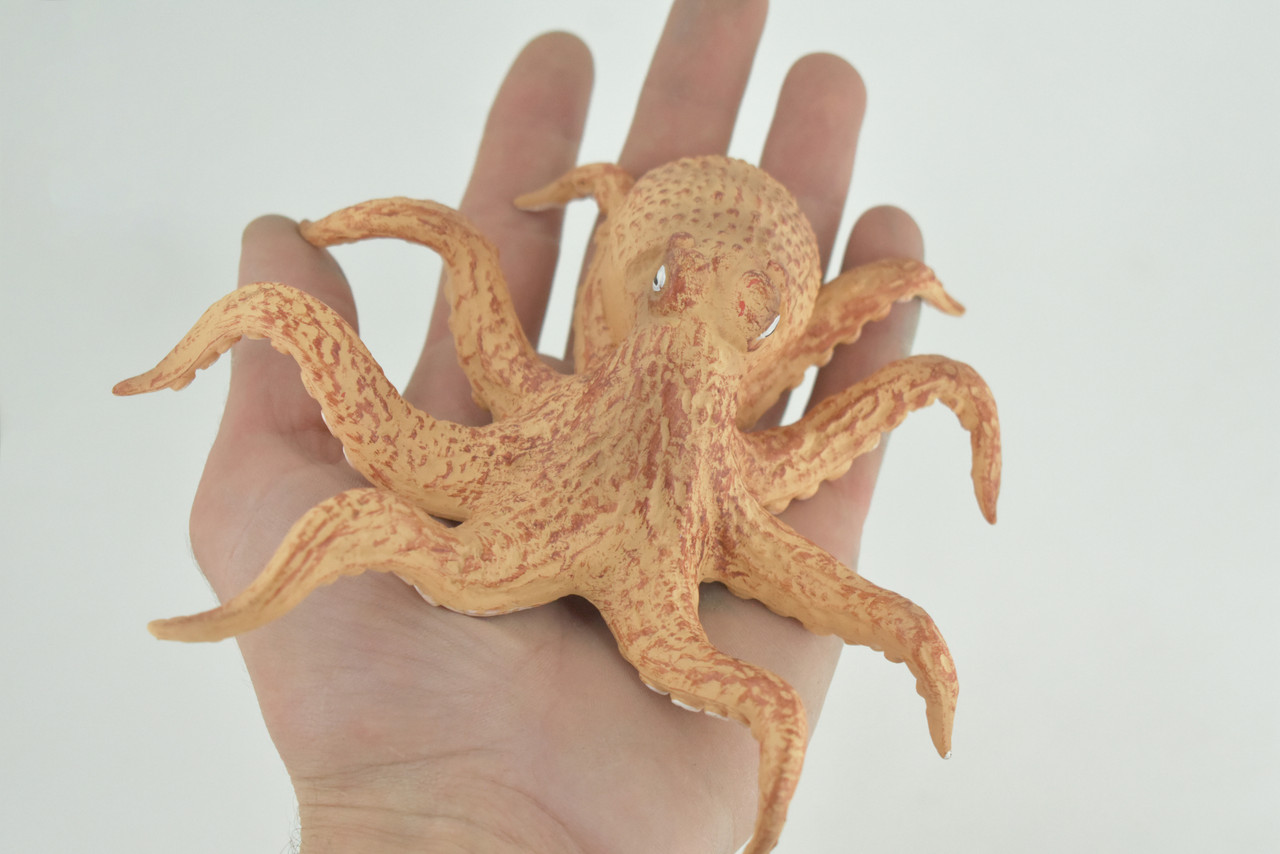 Octopus, Octopodes, Octopoda, Octopi, Ocean, Hand Painted, Rubber Realistic Toy Figure, Diorama, Model, Replica, Kids, Educational, Gift, 6 Inches. CH1007 BB220