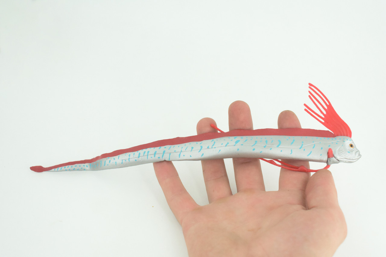  Oarfish, Giant Oar Fish, Ribbon Fish, Museum Quality, Hand Painted, Rubber Fish, Realistic, Diorama, Model, Toy, Kids, Educational, Gift, 10 Inches. CH1016 BB221