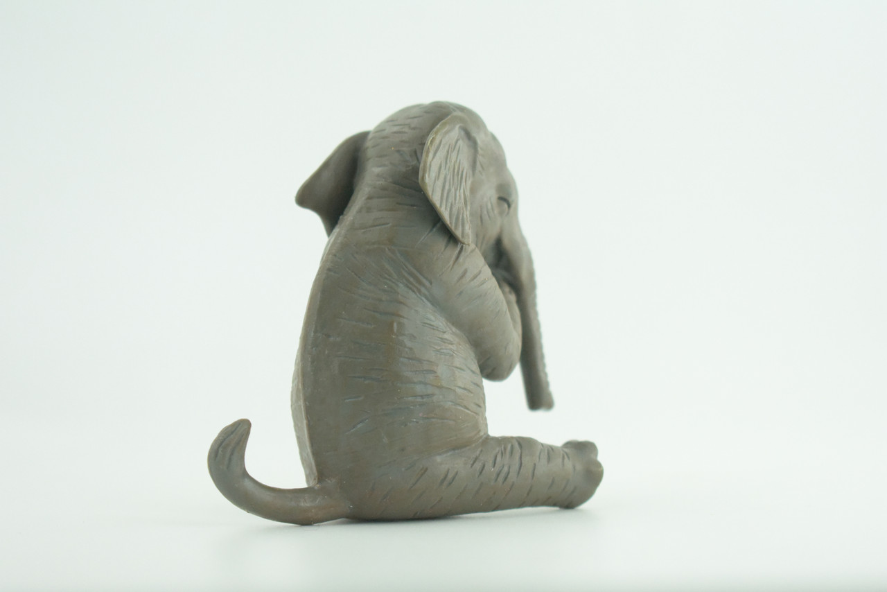 Elephant, Praying, Asian, Happy, Good Luck, Prosperity, Educational, Realistic, Diorama Model, Figure, Figurine, Replica, Kids, Toys, Gift,    3 1/2 Inches.  CH1038 BB216