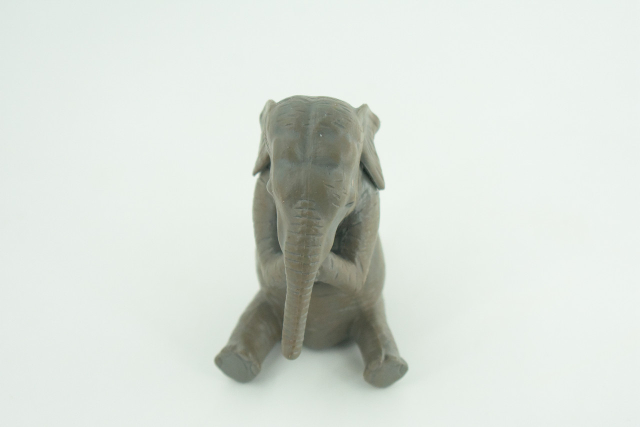 Elephant, Praying, Asian, Happy, Good Luck, Prosperity, Educational, Realistic, Diorama Model, Figure, Figurine, Replica, Kids, Toys, Gift,    3 1/2 Inches.  CH1038 BB216