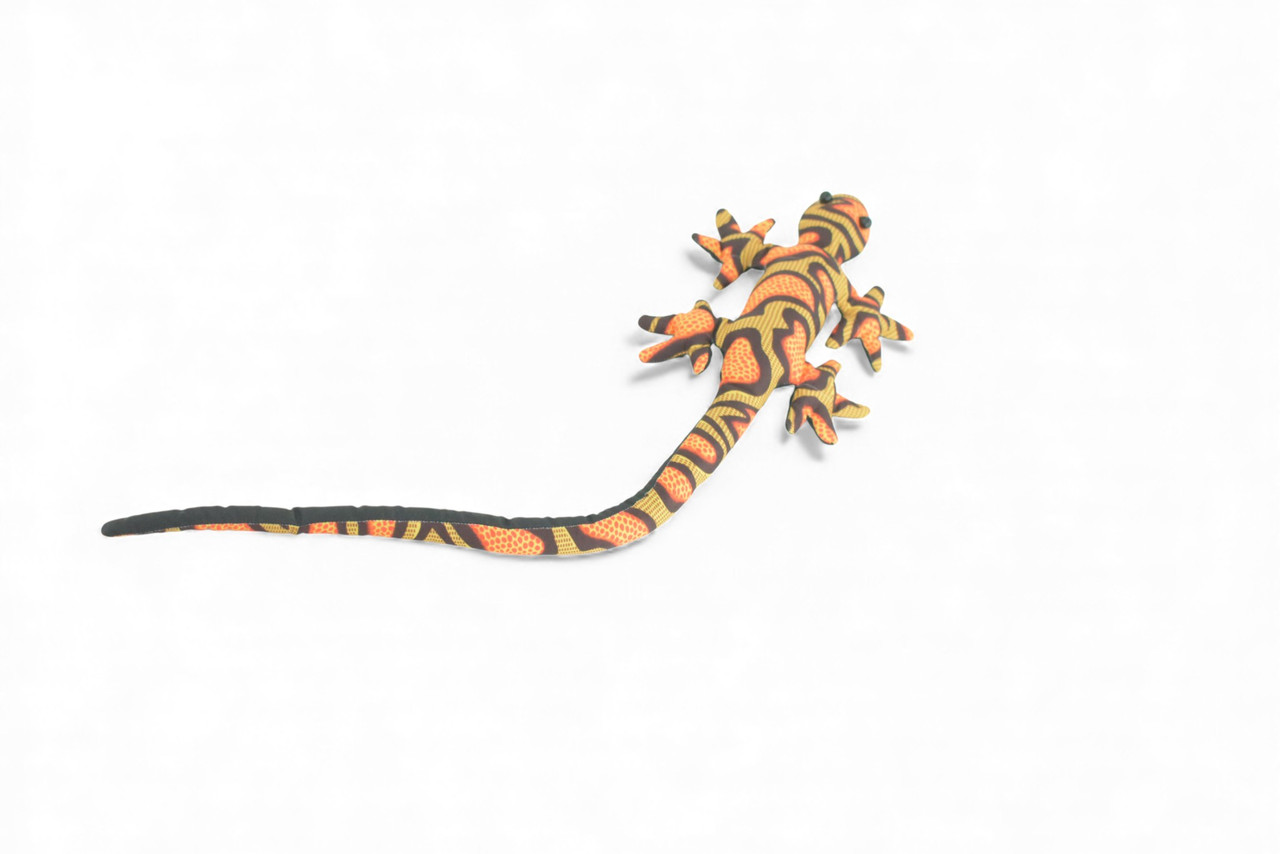 Lizard, Reptiles, Orange, Hand Made In Thailand, Sand Creatures, Paper Weight, Bean Bag, Cornhole, Game, Toy, Kids, Educational, Gift,  16  Inches.     TH64 BB303