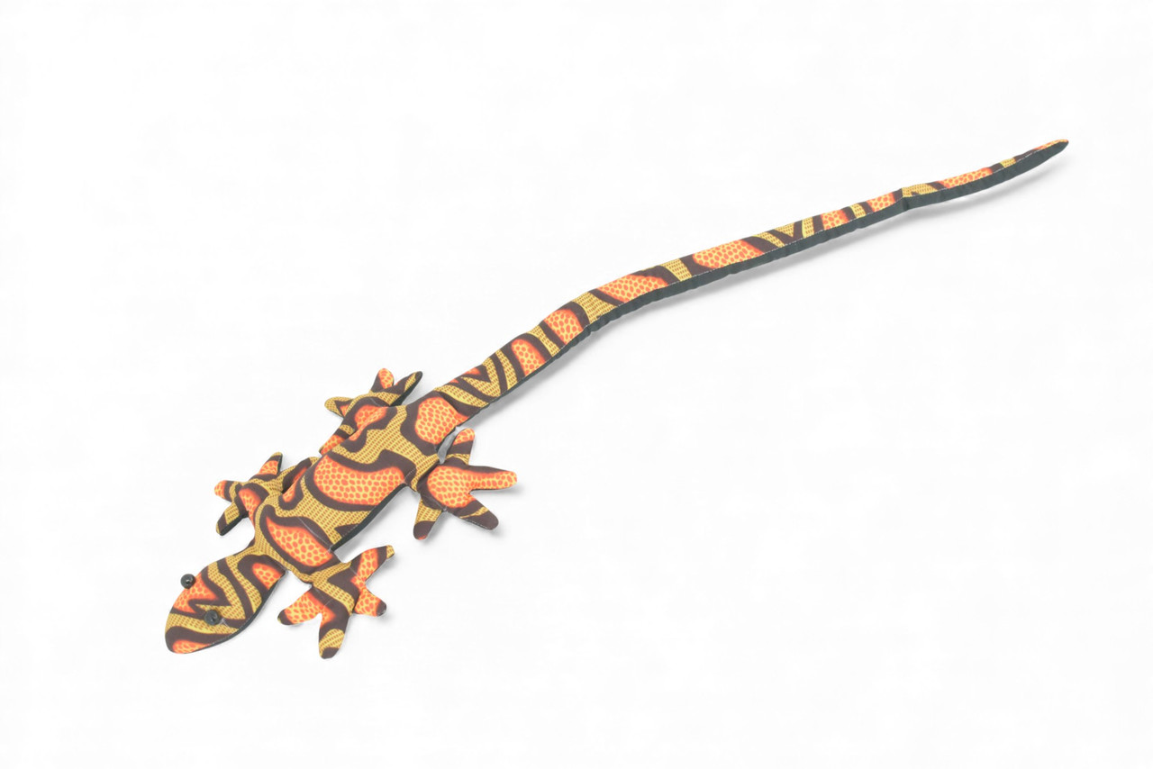 Lizard, Reptiles, Orange, Hand Made In Thailand, Sand Creatures, Paper Weight, Bean Bag, Cornhole, Game, Toy, Kids, Educational, Gift,  16  Inches.     TH64 BB303