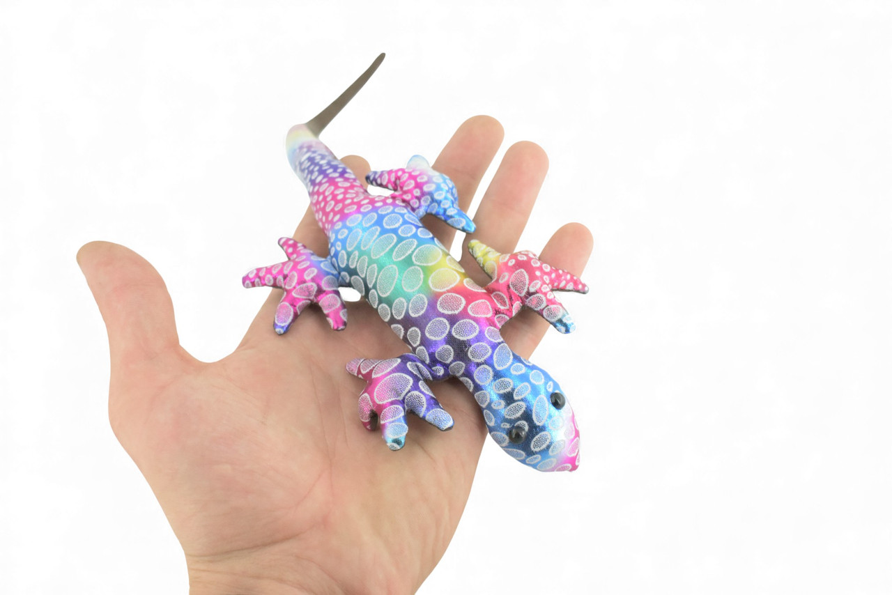 Lizard, Reptiles, Purple and Blue, Hand Made In Thailand, Sand Creatures, Paper Weight, Bean Bag, Cornhole, Game, Toy, Kids, Educational, Gift,  16  Inches.     TH66 BB301