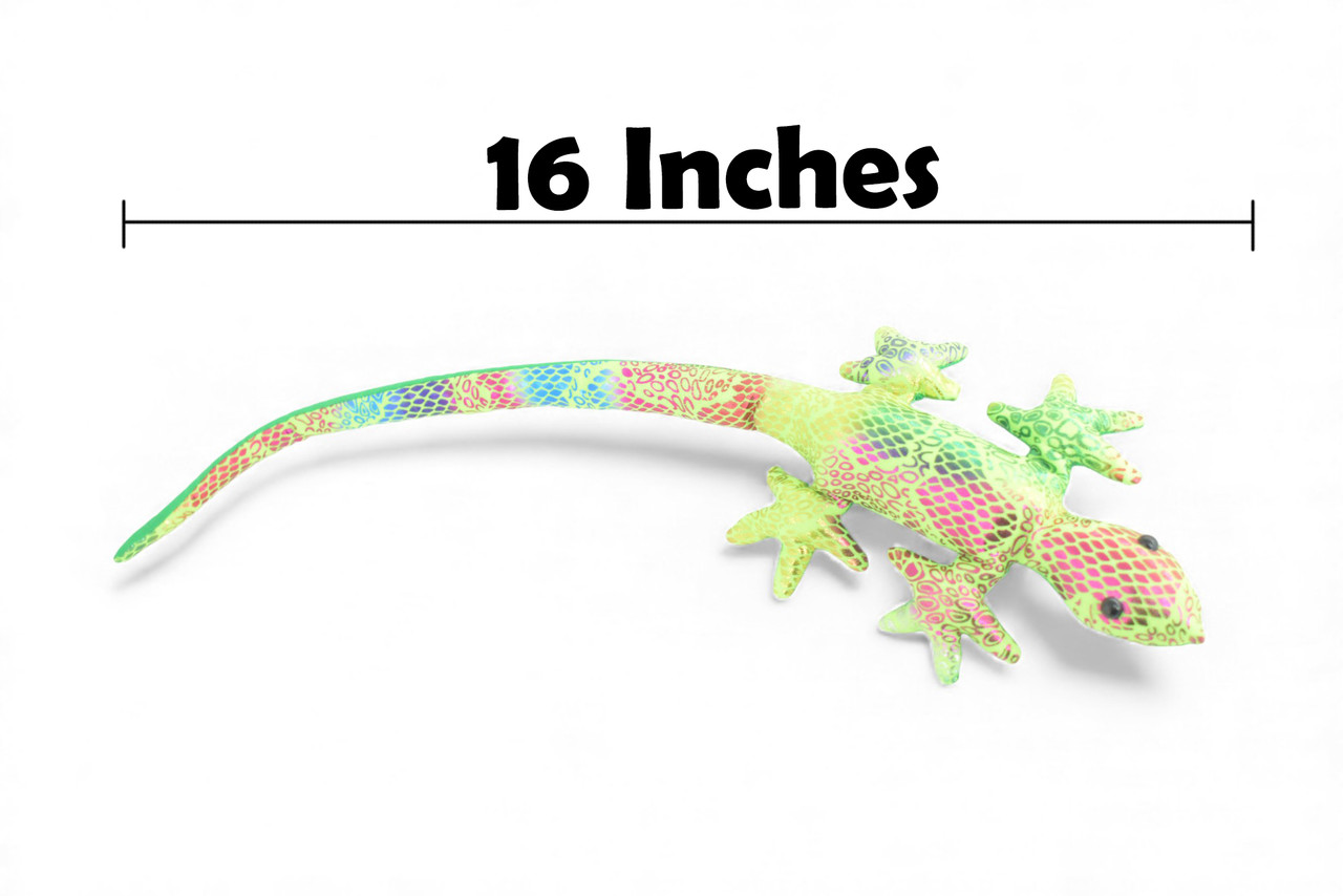 Lizard, Reptiles, Green, Hand Made In Thailand, Sand Creatures, Paper Weight, Bean Bag, Cornhole, Game, Toy, Kids, Educational, Gift, 16 Inches. TH67 BB301