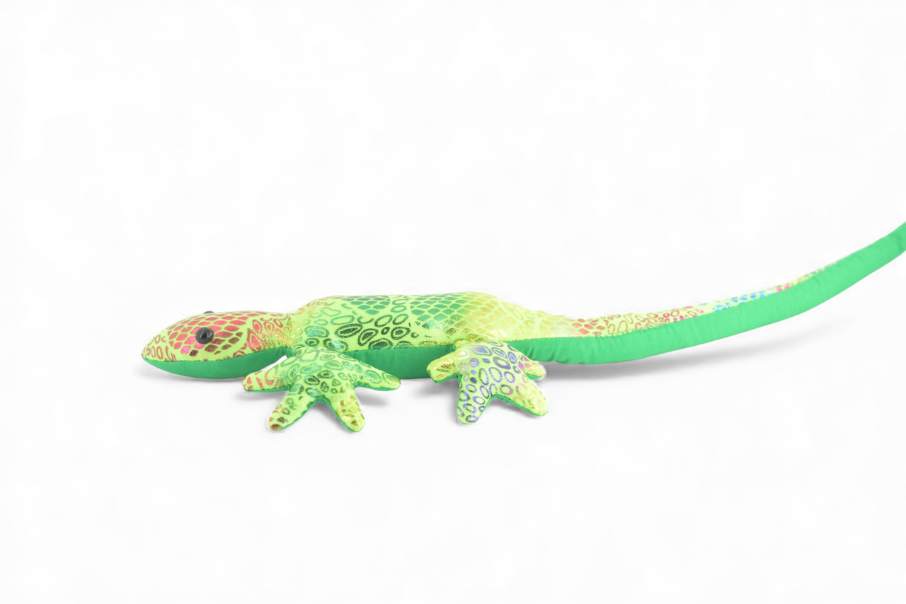 Lizard, Reptiles, Green, Hand Made In Thailand, Sand Creatures, Paper Weight, Bean Bag, Cornhole, Game, Toy, Kids, Educational, Gift,  16  Inches.     TH67 BB301