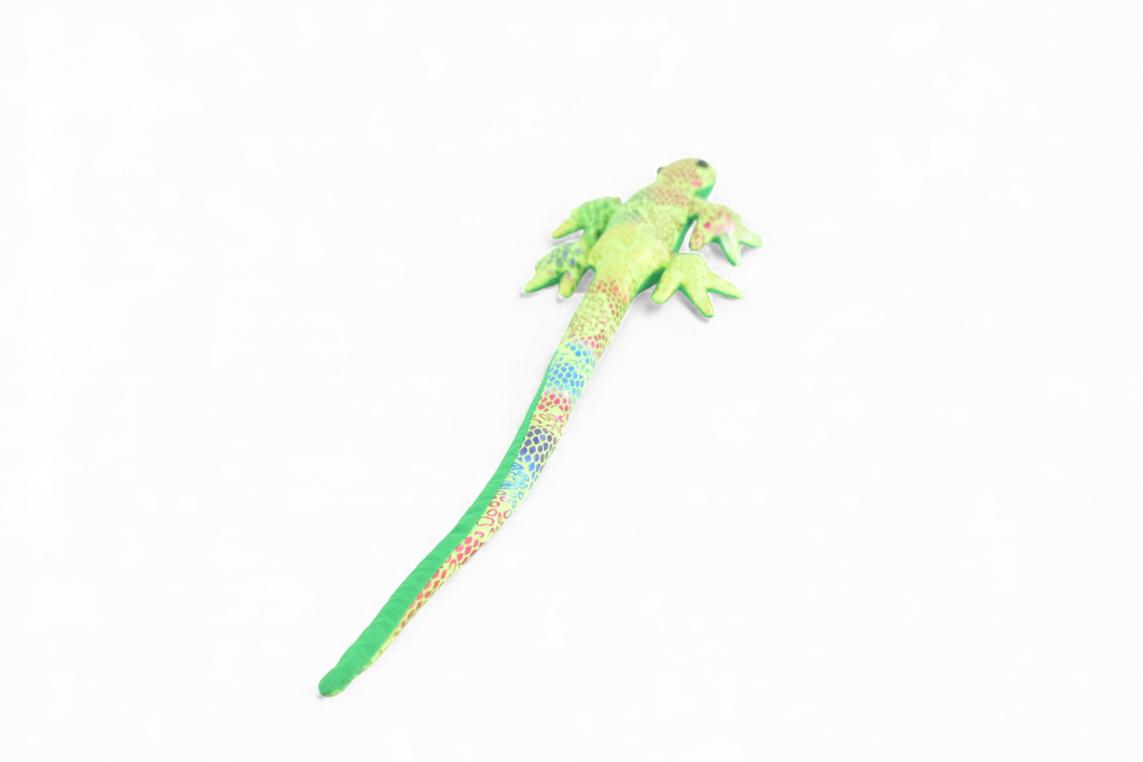 Lizard, Reptiles, Green, Hand Made In Thailand, Sand Creatures, Paper Weight, Bean Bag, Cornhole, Game, Toy, Kids, Educational, Gift,  16  Inches.     TH67 BB301