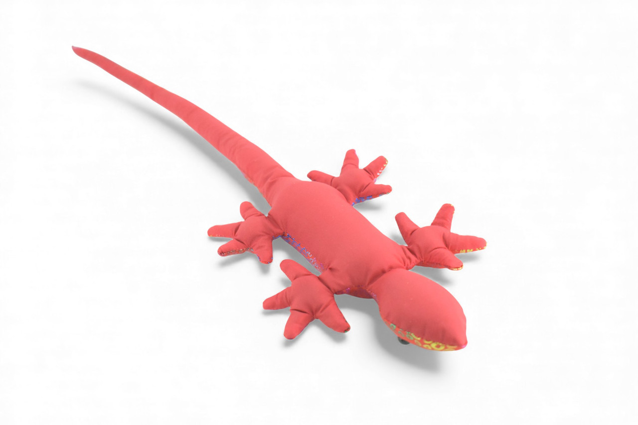Lizard, Reptiles, Red, Hand Made In Thailand, Sand Creatures, Paper Weight, Bean Bag, Cornhole, Game, Toy, Kids, Educational, Gift, 16 Inches. TH68 BB301