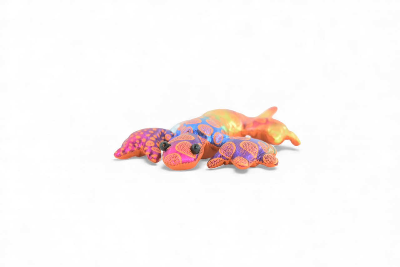 Gecko, Lizard, Reptiles, Orange and Purple, Hand Made In Thailand, Sand Creatures, Paper Weight, Bean Bag, Cornhole, Game, Toy, Kids, Educational, Gift,  5  Inches. TH70 BB301    Colors May Vary 