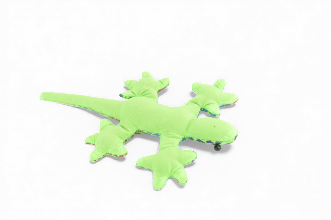 Gecko, Lizard, Reptiles, Green, Hand Made In Thailand, Sand Creatures, Paper Weight, Bean Bag, Cornhole, Game, Toy, Kids, Educational, Gift,  5  Inches. TH71 BB301    Colors May Vary 