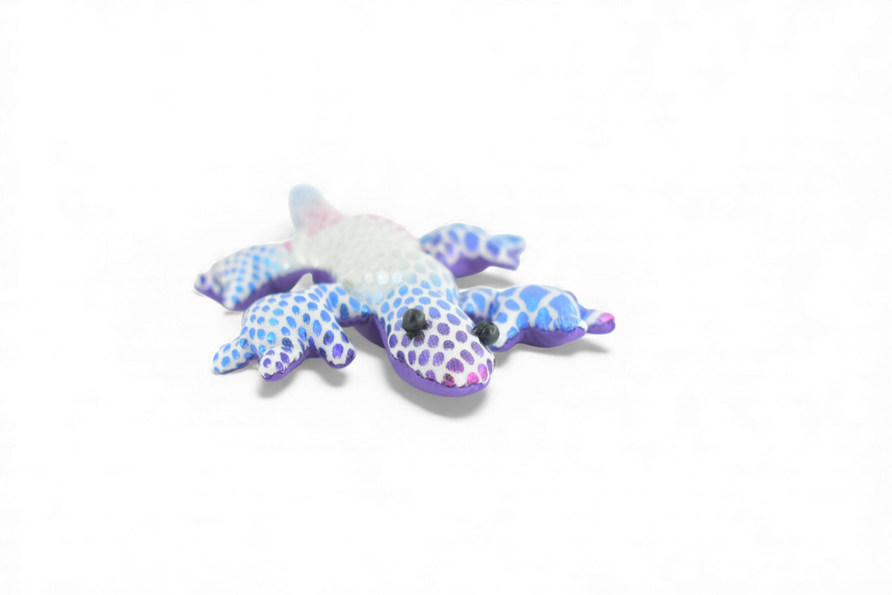 Gecko, Lizard, Reptiles, Blue and Purple, Hand Made In Thailand, Sand Creatures, Paper Weight, Bean Bag, Cornhole, Game, Toy, Kids, Educational, Gift,  5  Inches. TH72 BB301    Colors May Vary 