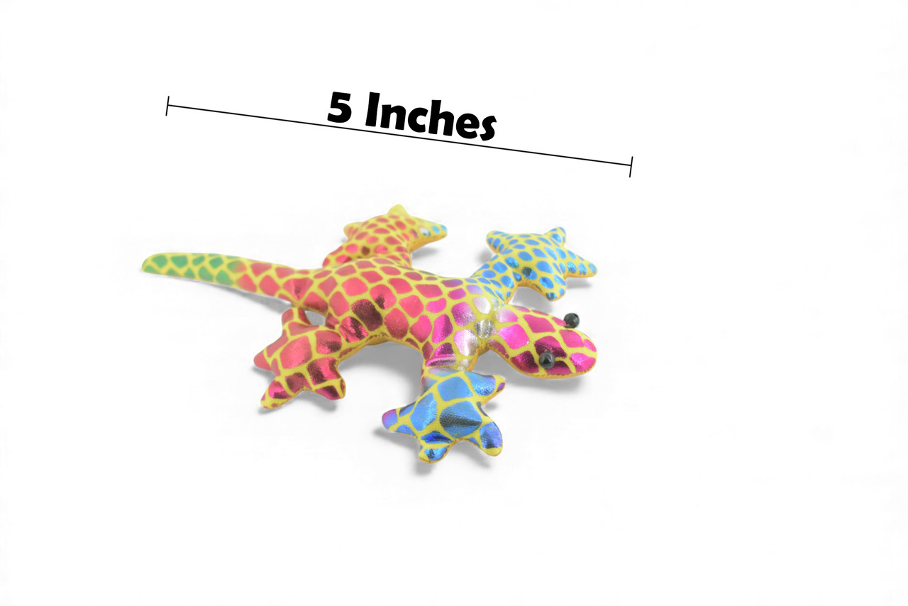 Gecko, Lizard, Reptiles, Yellow and Purple, Hand Made In Thailand, Sand Creatures, Paper Weight, Bean Bag, Cornhole, Game, Toy, Kids, Educational, Gift, 5 Inches. TH73 BB301 