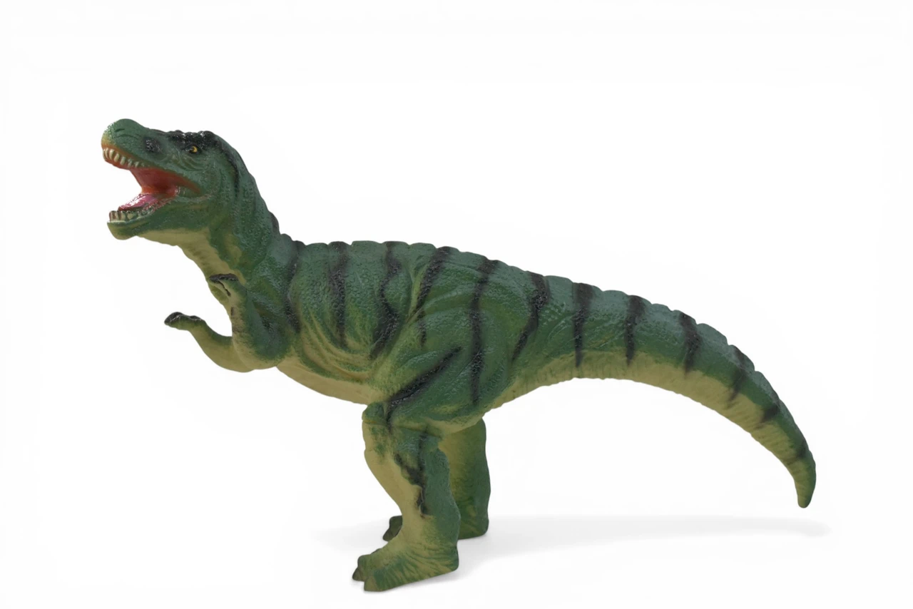 Tyrannosaurus Rex, T Rex, Cretaceous Dinosaur, Hand Painted, Educational, Soft Rubber, Lifelike Model, Figurine, Replica, Gift, 17 Inches.